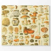 Mushroom Christmas Santa Wrapping Paper