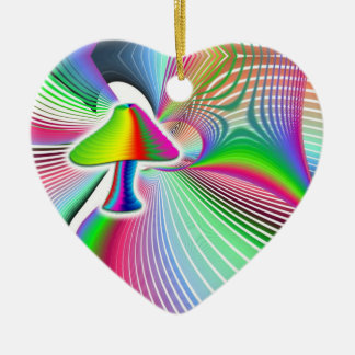 Mushroom Vision Ceramic Ornament