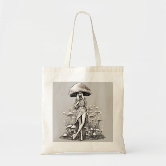 Mushroom Vogue Lady Tote Bag (Front)