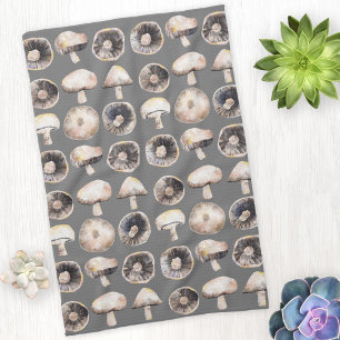 Mushroom Watercolor Kitchen Towel