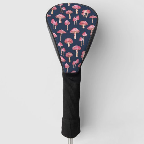 Mushroom Watercolor Pattern Golf Head Cover