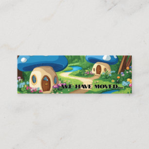 Mushroom We have moved Mini Business Card