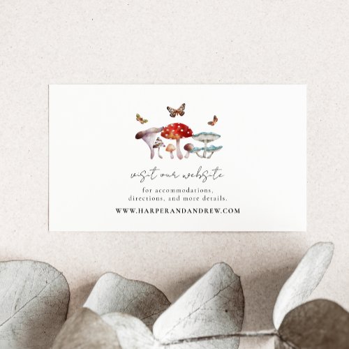 Mushroom Wedding Website Enclosure Card