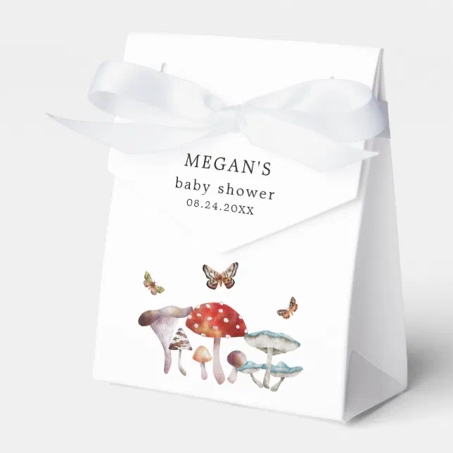 Mushroom Whimsical Baby Shower Favor Box Zazzle