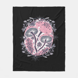Mushroom Whimsigoth Art Design Classic Fleece Blanket