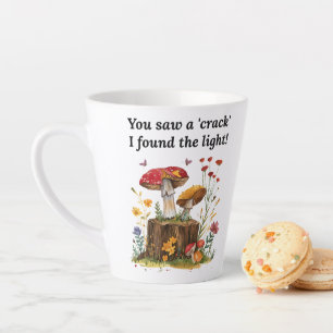 Mushroom & Wildflower, Nature Lover Inspirational Latte Mug