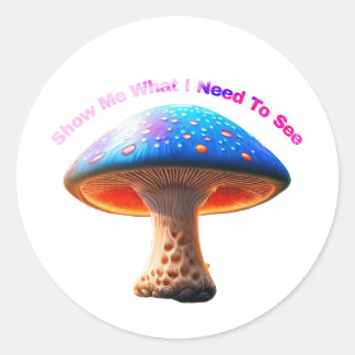 Mushroom Wisdom Classic Round Sticker