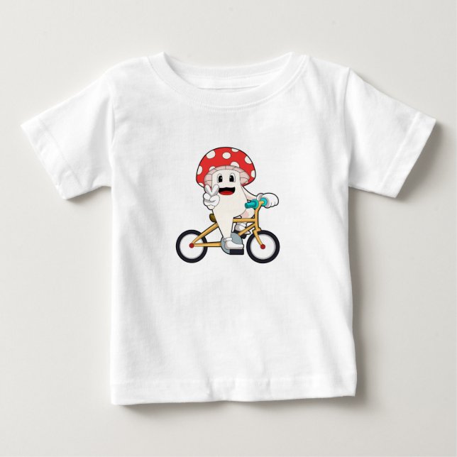 Mushroom with Bicycle.PNG Baby T-Shirt (Front)