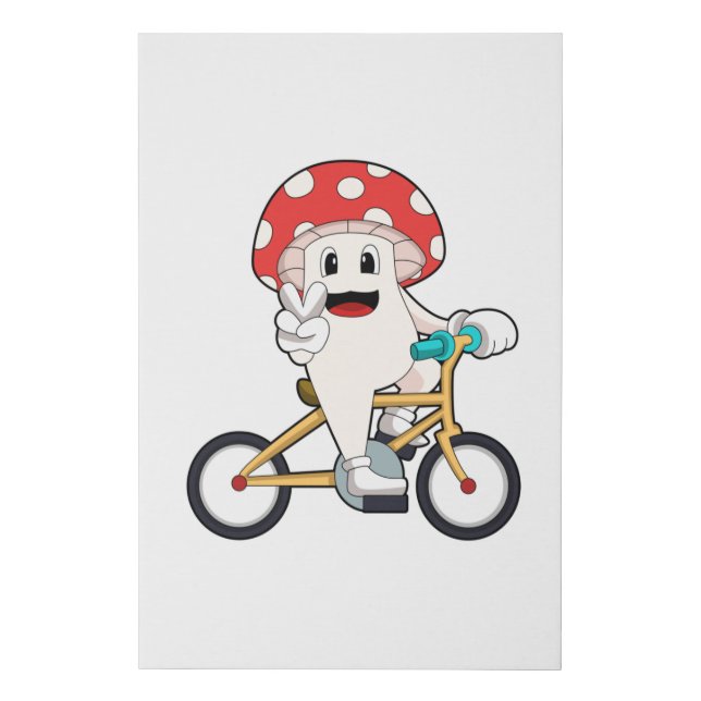 Mushroom with Bicycle.PNG Faux Canvas Print (Front)