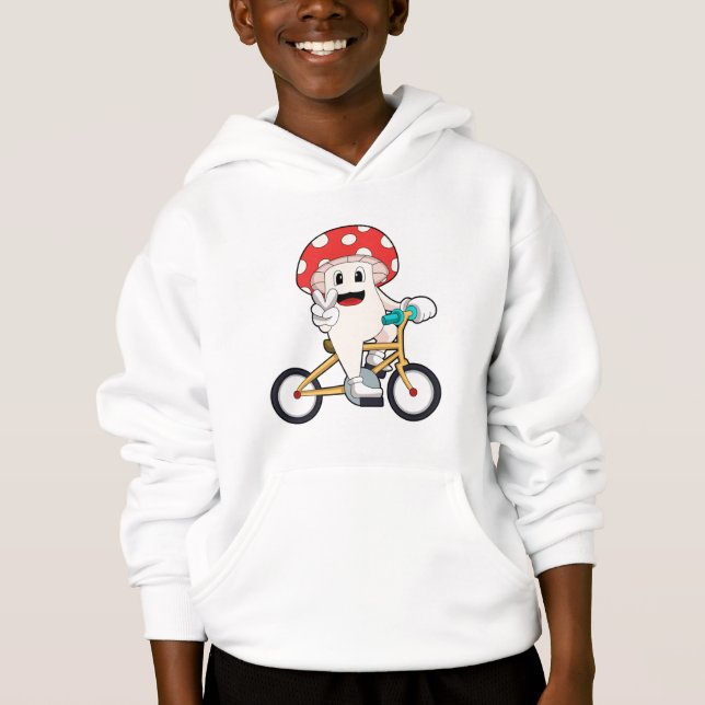 Mushroom with Bicycle.PNG Hoodie (Front)