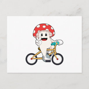 Mushroom with Bicycle.PNG Postcard