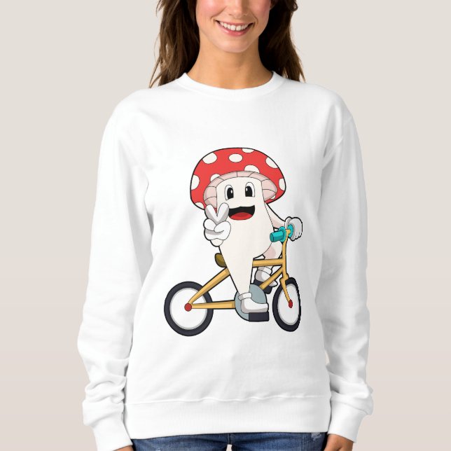 Mushroom with Bicycle.PNG Sweatshirt (Front)