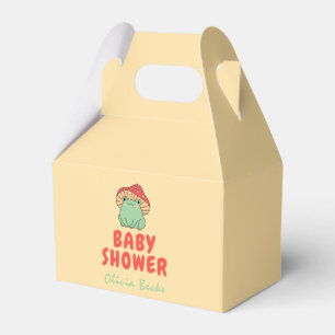 Mushroom with Frog Baby Shower Favor Boxes