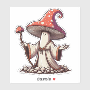 Mushroom Wizard Sticker
