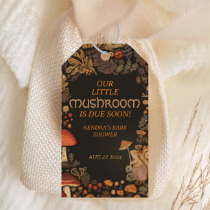 Mushroom Woodland Animal Forest Baby Shower Gift Tags