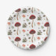 Mushroom Woodland Forest Fairy Pattern Cottagecore Paper Plates | Zazzle