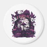 Mushroom Woods Whimsigoth Witchy Screenprint Desig Magnet