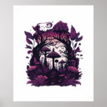 Mushroom Woods Whimsigoth Witchy Screenprint Desig Poster