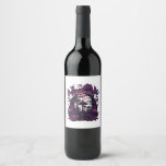 Mushroom Woods Whimsigoth Witchy Screenprint Desig Wine Label