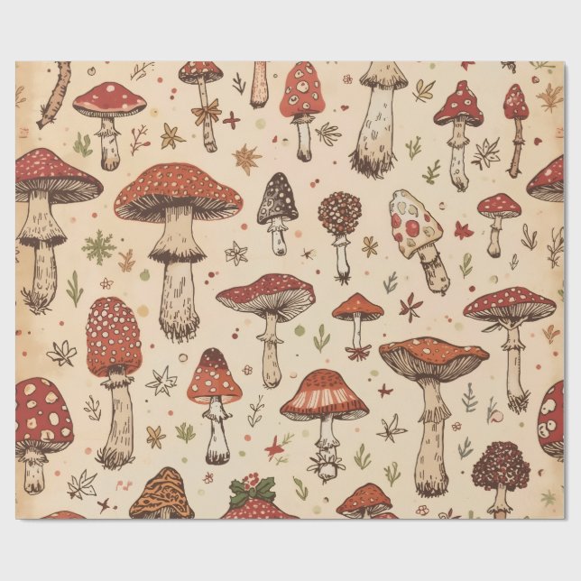 Mushroom Wrapping Paper (Flat)