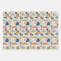 Mushroom Christmas Santa Wrapping Paper