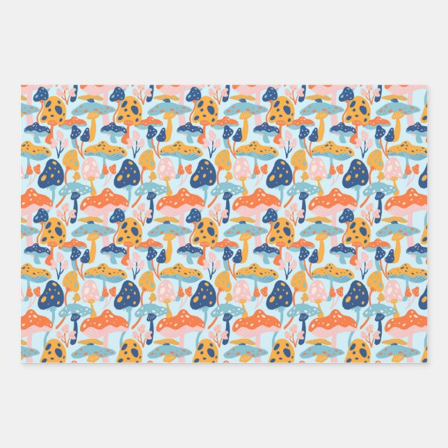 Mushroom Wrapping Paper Sheets (Front)