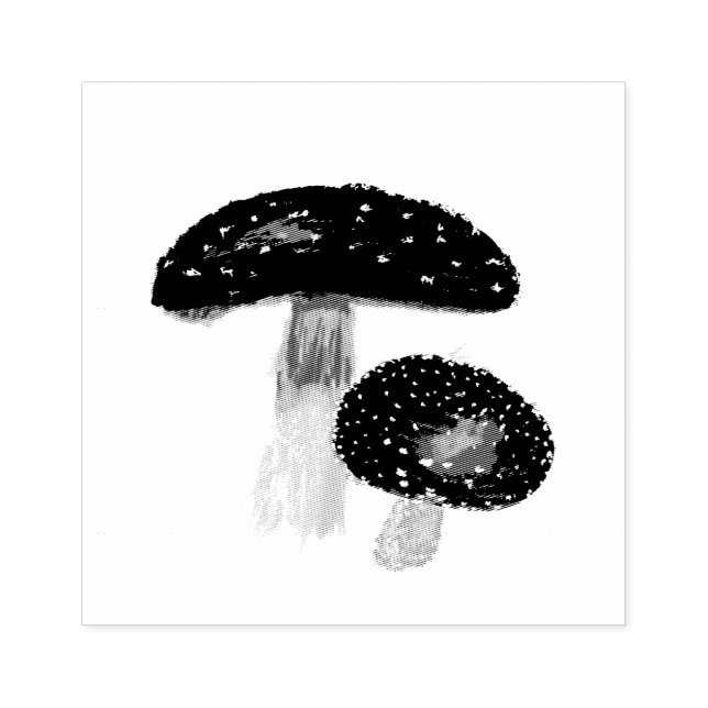 Mushrooms, Amanita muscaria  Rubber Stamp (Imprint)