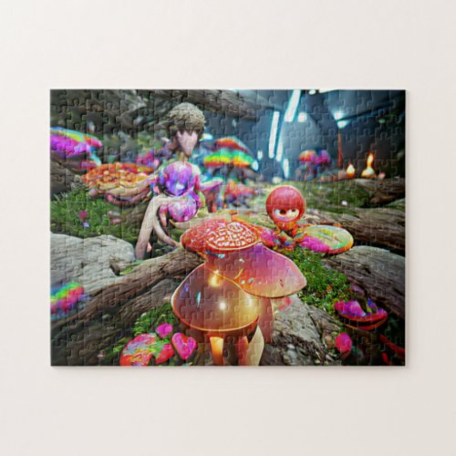 Mushrooms and Fairies Jigsaw Puzzle