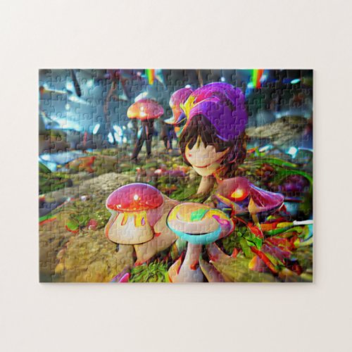 Mushrooms and Fairies Jigsaw Puzzle