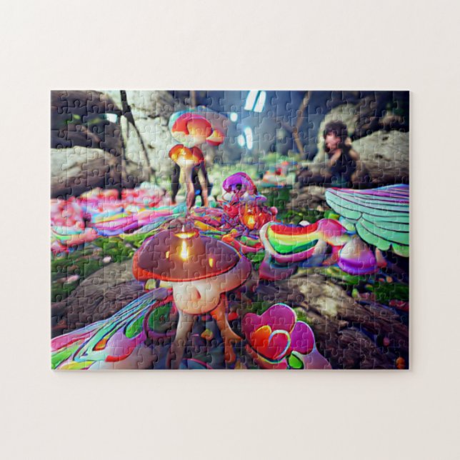 Mushrooms and Fairies Jigsaw Puzzle (Horizontal)