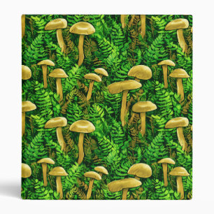 Mushrooms and Ferns on the Forest Floor 3 Ring Binder