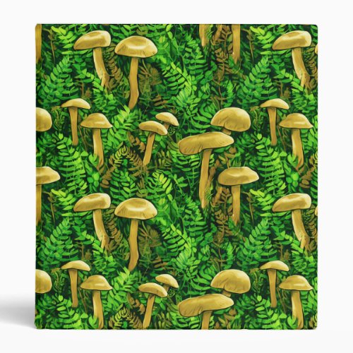 Mushrooms and Ferns on the Forest Floor 3 Ring Binder
