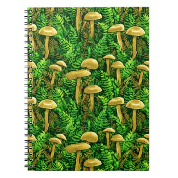 Mushrooms And Ferns On The Forest Floor Notebook by Floridity at Zazzle