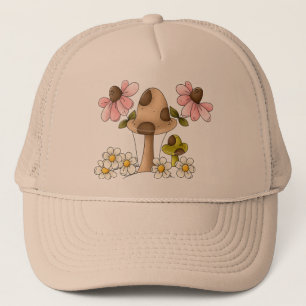 Mushrooms and Flowers Trucker Hat