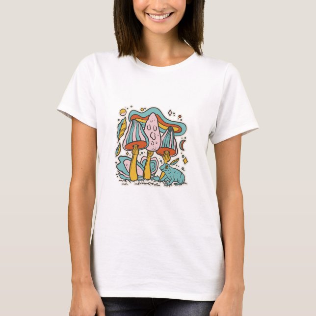 Mushrooms and Frog T-Shirt (Front)