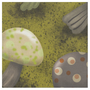 Mushrooms and More Mushrooms Large Repeat Fabric