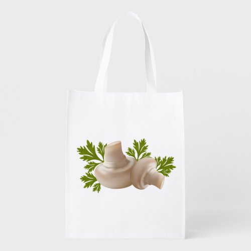 Mushrooms and Parsley  Grocery bag