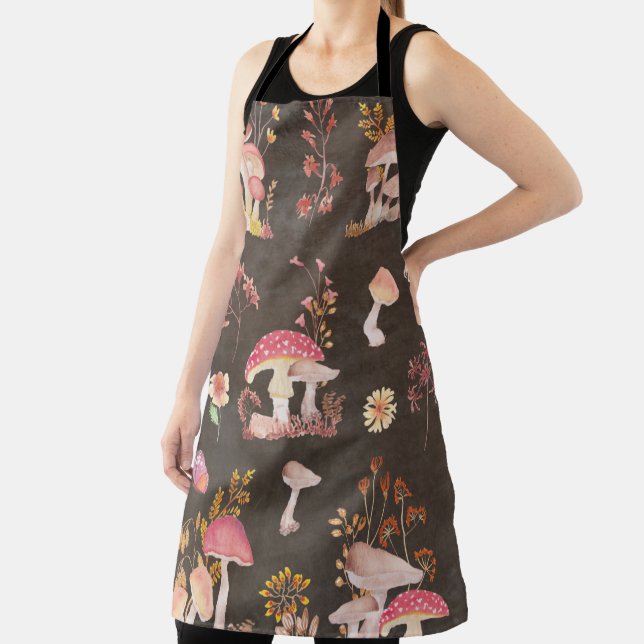 Mushrooms and wild flowers  apron (Insitu)