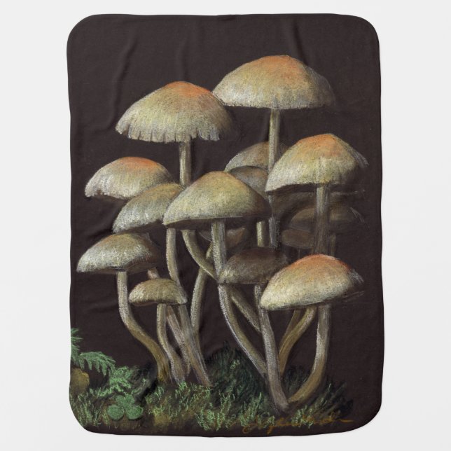 Mushrooms Baby Blanket (Front)