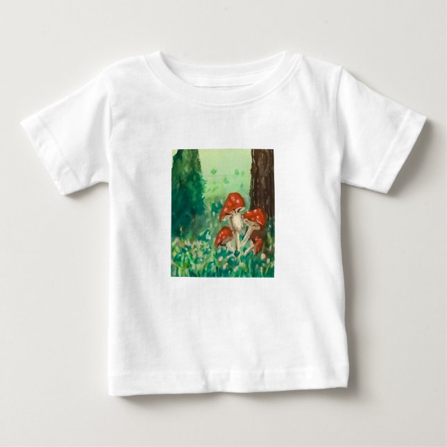 Mushrooms Baby T-Shirt (Front)