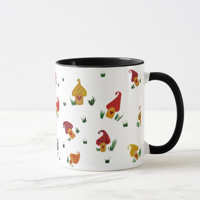 Mushrooms Black 325 ml  Ringer Combo Mug (Right)