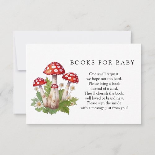 Mushrooms Books for Baby Enclosure Card