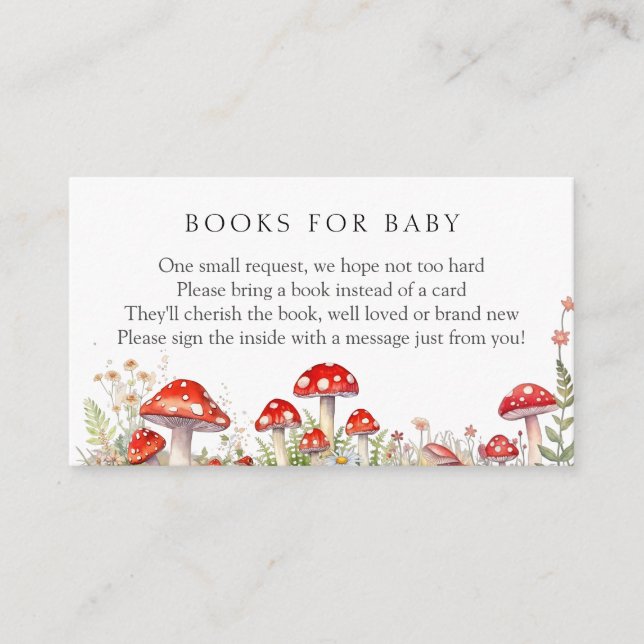 Mushrooms Books for Baby Enclosure Card (Front)
