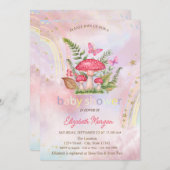 Mushrooms Butterflies Rainbow Floral Baby Shower Invitation (Front/Back)