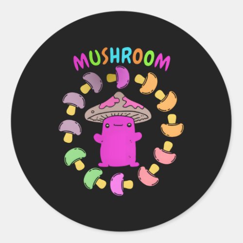 Mushrooms Classic Round Sticker