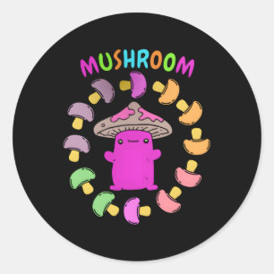 Mushrooms Classic Round Sticker