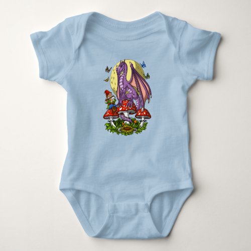 Mushrooms Dragon Baby Bodysuit