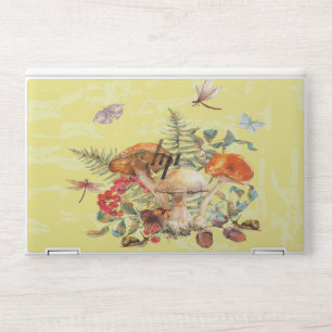 Mushrooms, Dragonflies, Moths & Snails HP Laptop Skin