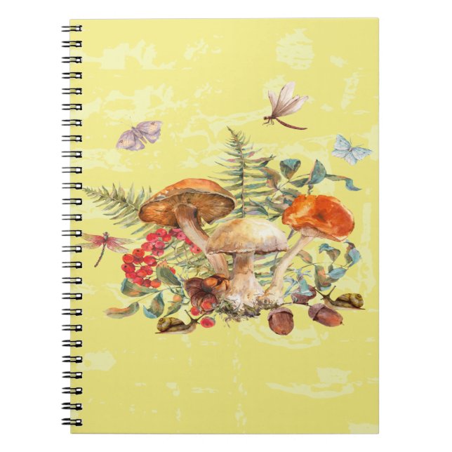 Mushrooms, Dragonflies, Moths & Snails Notebook (Front)