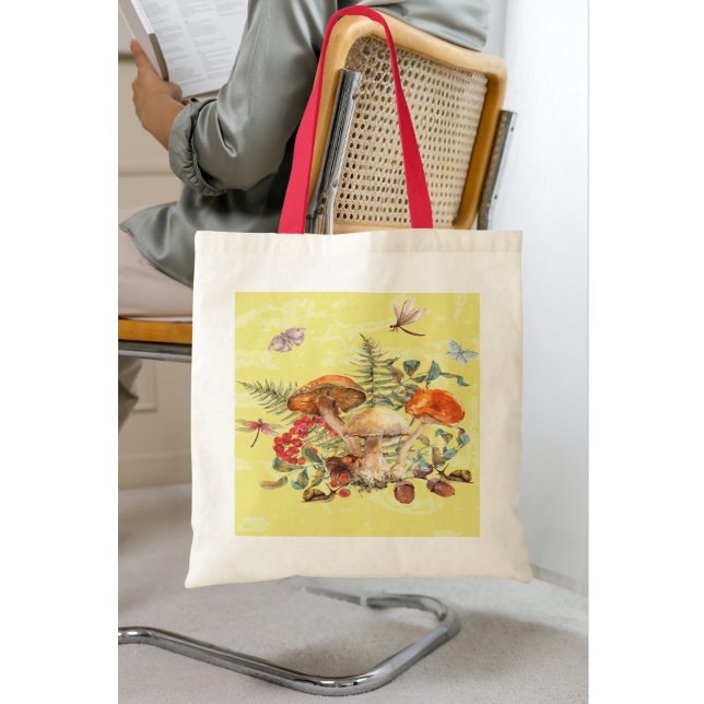 Mushrooms, Dragonflies, Moths & Snails Tote Bag (Creator Uploaded)